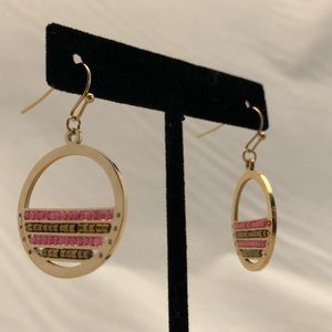 Hand beaded Japanese cylinder bead earrings